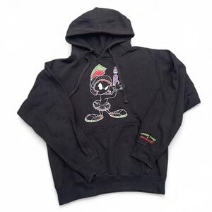 Ecko Unltd x Looney Tunes Marvin the Martian hoodie size M vintage Y2K black